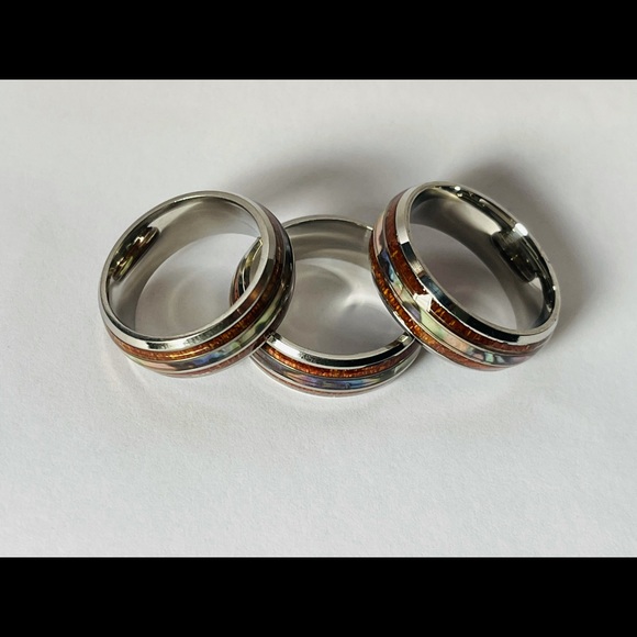 Titanium Engagement rings women’s men’s 8mm - Picture 7 of 10